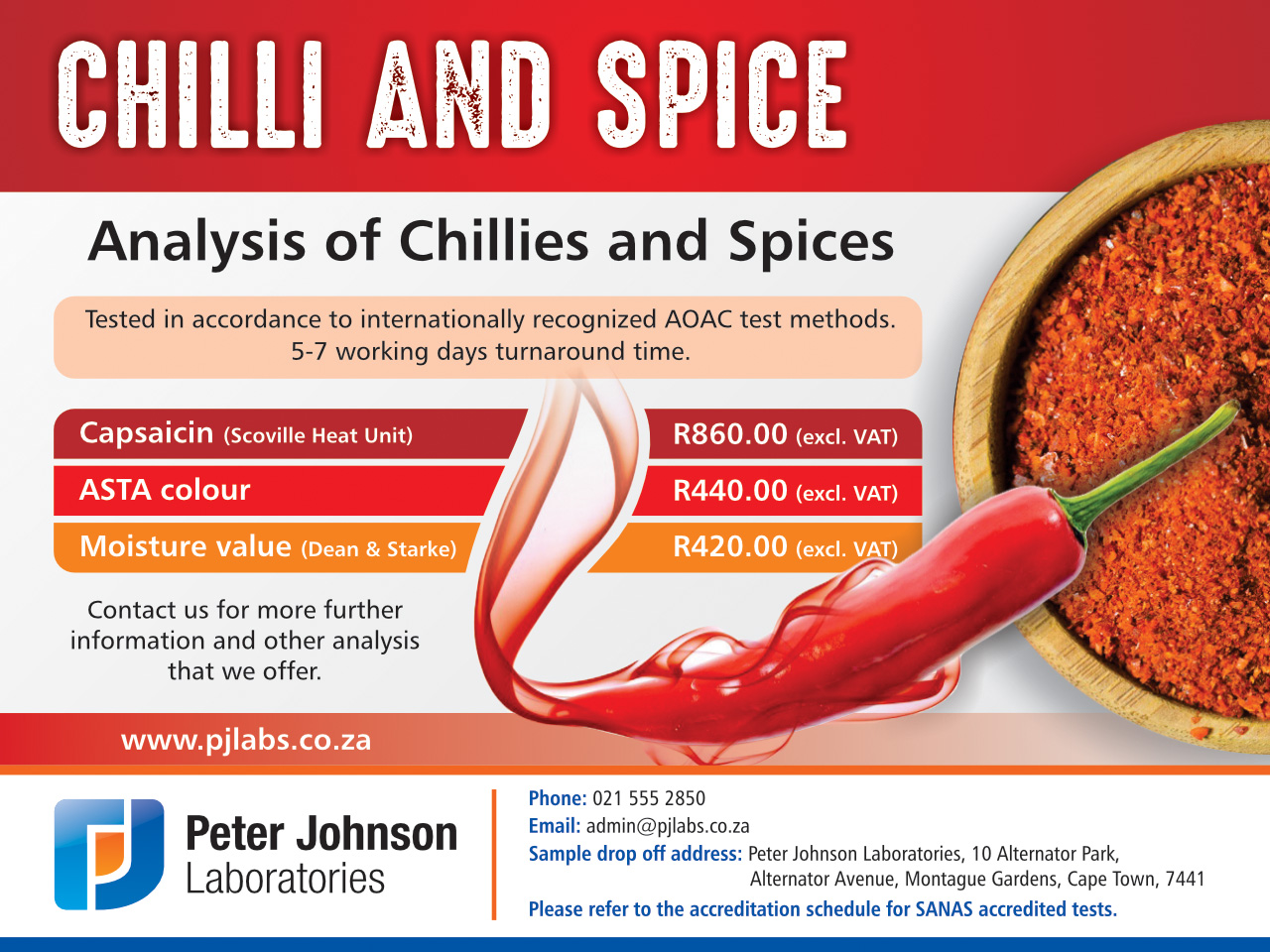 Lab Analysis of Chilli and Spice