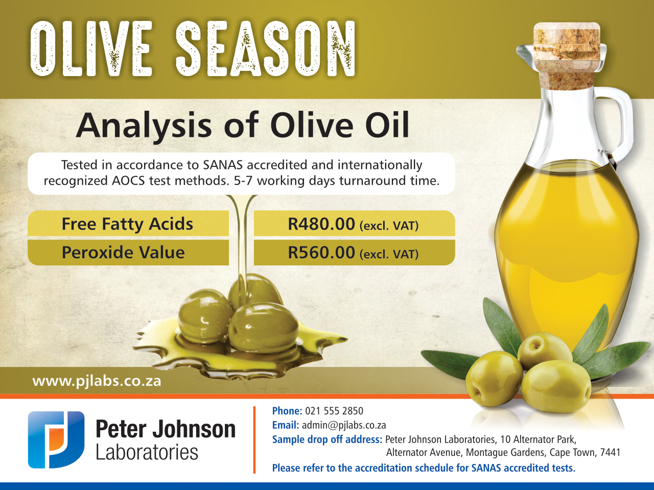 Lab Analysis of Olive Oil